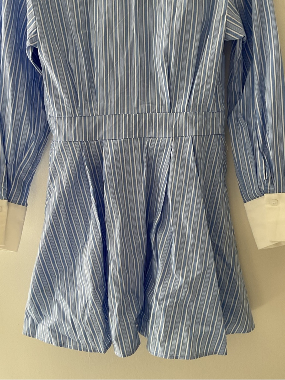 Lulus Suave Confidence Blue/White Striped Collared Button-Front Shirt Mini Dress - Picture 7 of 12